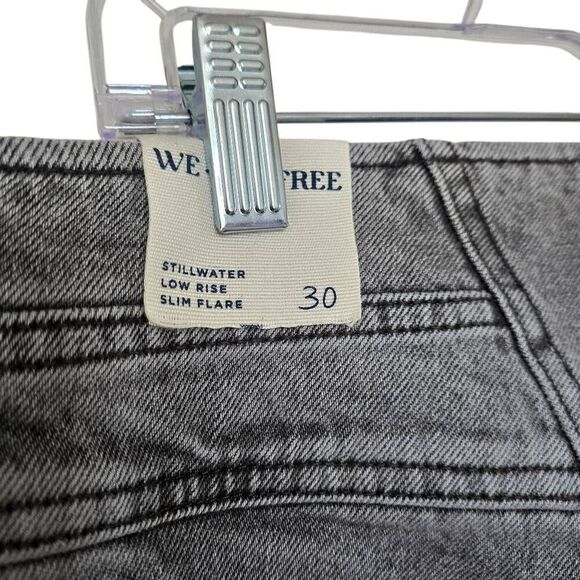 Free People Stillwater Low Rise Slim Flare Jeans Gray Size 30 - Picture 10 of 12